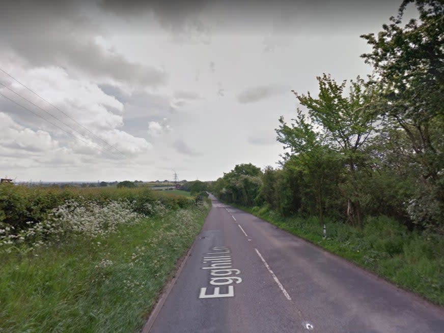 Egghill Lane has been closed in Frankley, Worcestershire, after human remains were found by telecoms engineers on Thursday (Google Street View)