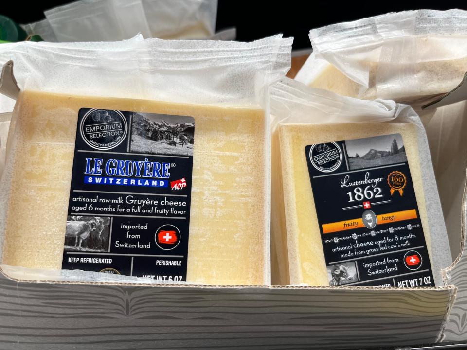 Gourmet cheeses at Aldi