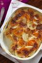 <p>Add some holiday sweetness to your usual potato gratin with yummy butternut squash.</p><p><a href="https://www.womansday.com/food-recipes/food-drinks/recipes/a11586/potato-butternut-squash-gratin-recipe-wdy1212/" rel="nofollow noopener" target="_blank" data-ylk="slk:Get the Potato and Butternut Squash Gratin recipe.;elm:context_link;itc:0;sec:content-canvas" class="link "><em><strong>Get the Potato and Butternut Squash Gratin recipe.</strong></em></a> </p>