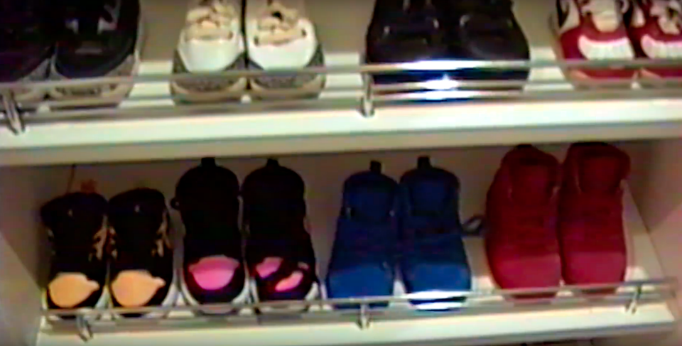 And racks of tiny designer sneakers and other adorable baby shoes. Source: kyliejenner/Instagram/Youtube