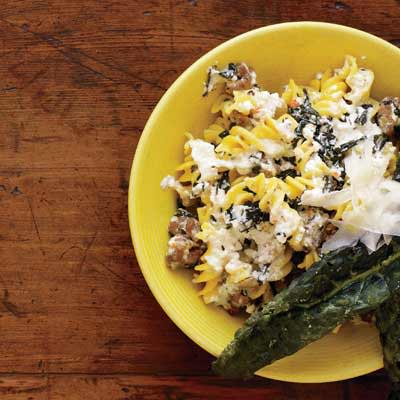 Fusilli with Crispy Kale and Ricotta