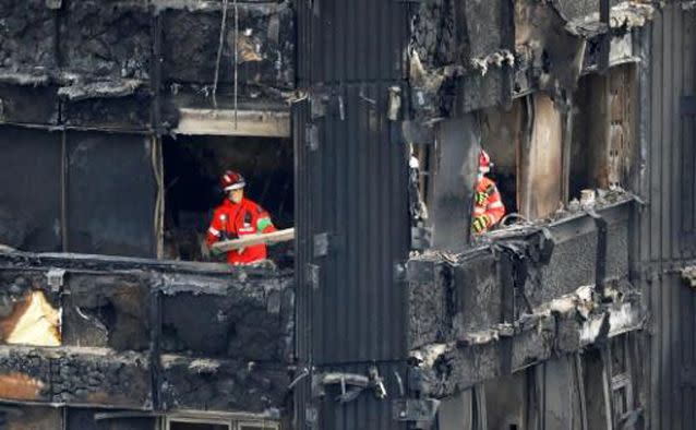 The Hotpoint FF175BP fridge-freezer sparked the deadly west London Grenfell Tower disaster. Picture: AFP