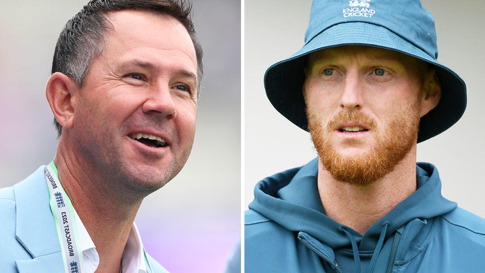 Pictured left to right, Ricky Ponting and Ben Stokes.