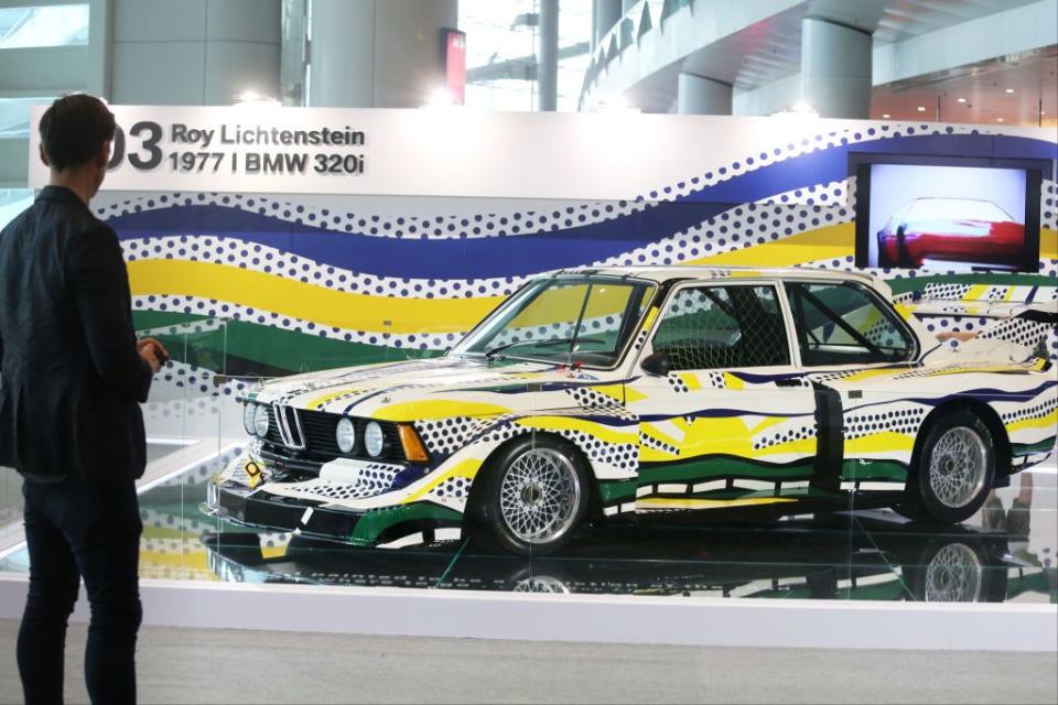 bmw art car by roy lichtenstein displayed at art basel hong kong at hong kong convention and exhibition centre, wan chai 15may14