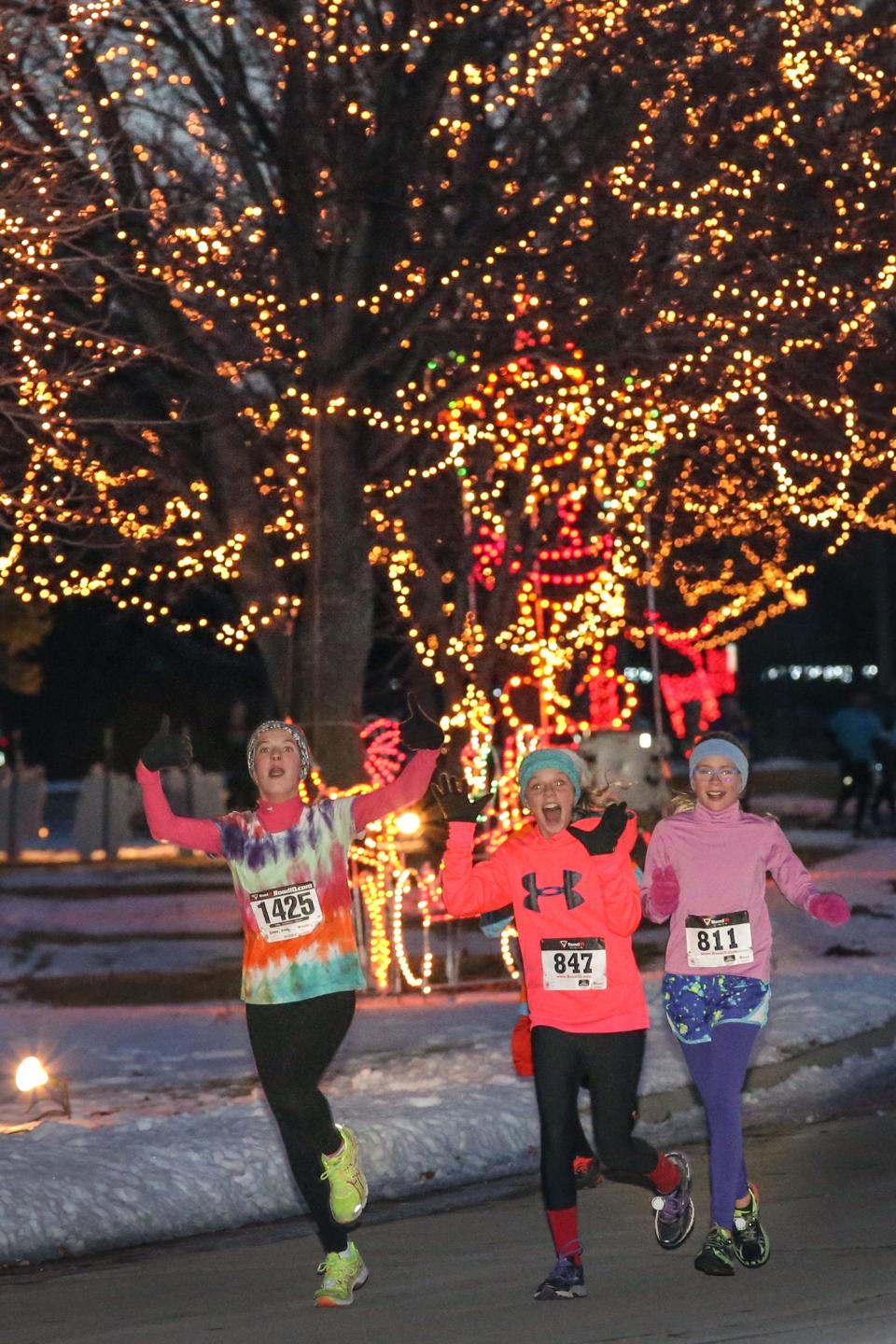 Local runners had a clear night to participate in the Christine Ann Center Race for the Light. The course took the runners through Menomonie Park and the Celebration of Lights. 