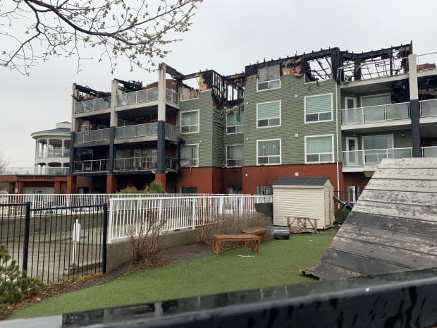 About 100 people were evacuated from the Citadel Mews Continuing Care Facility in St. Albert Thursday night. (Min Dhariwal/CBC - image credit)