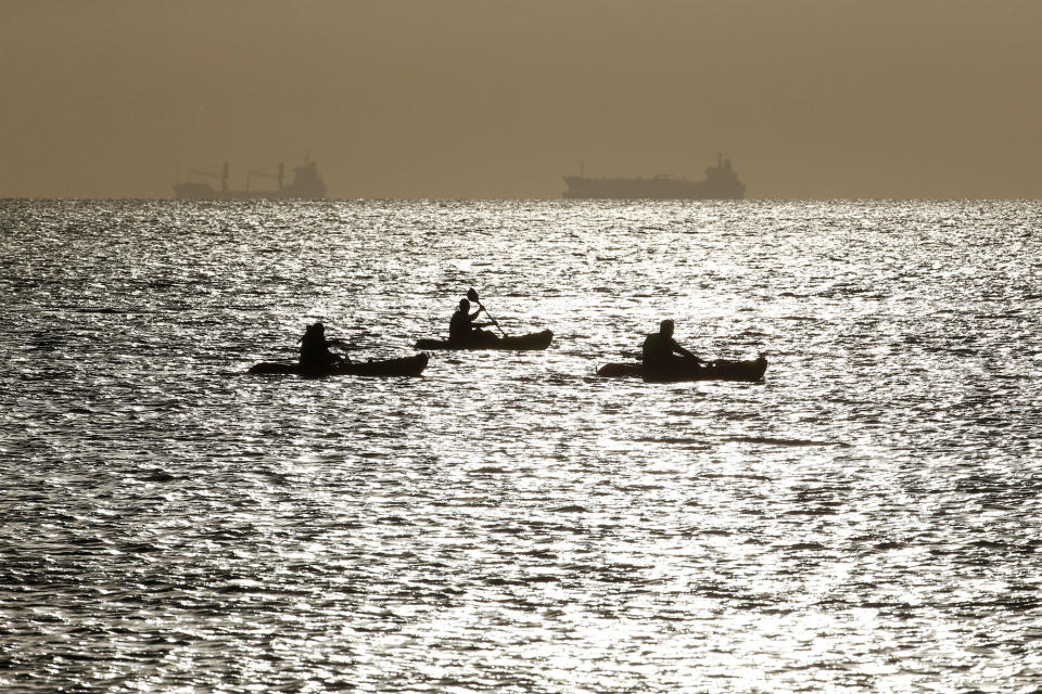 Rowing on the Mediterranean