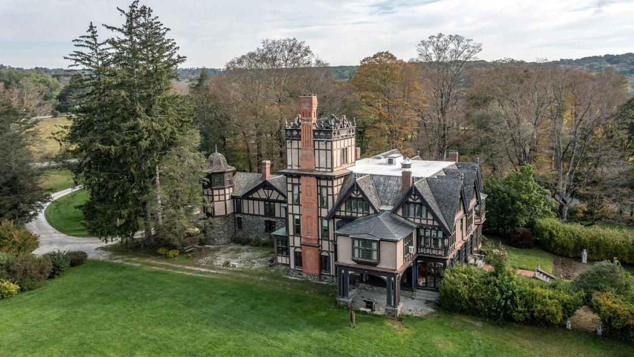 a large house with a large yard