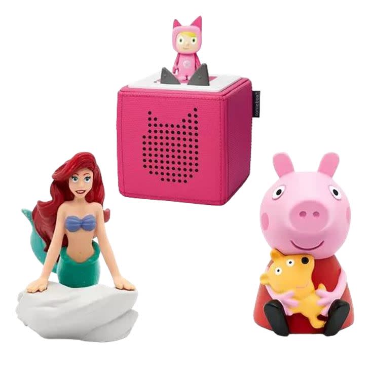 Pink Toniebox Bundle (The Little Mermaid & Peppa Pig)