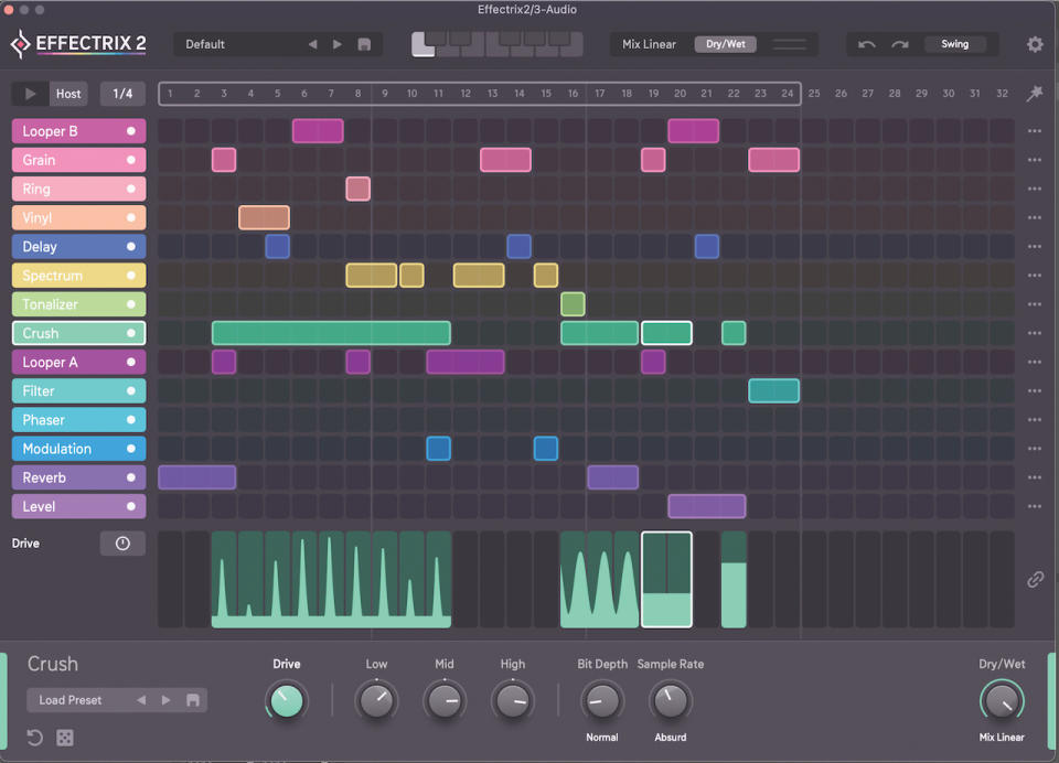 Sugar Bytes Effectrix2 interface