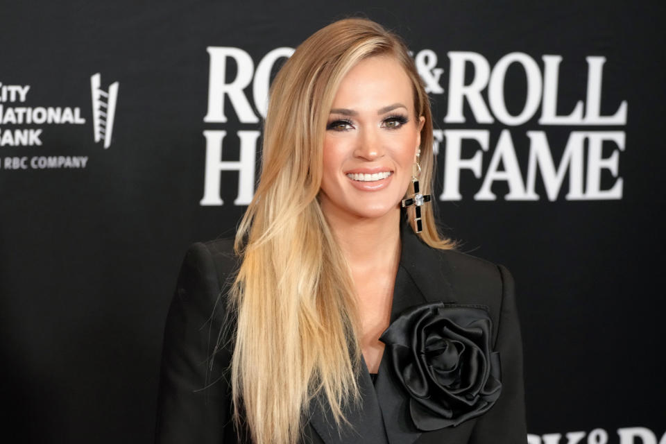 Carrie Underwood attends the 38th Annual Rock & Roll Hall of Fame Induction Ceremony at Barclays Center on November 3, 2023 in New York City.  (Photo by Jeff Kravitz/FilmMagic)