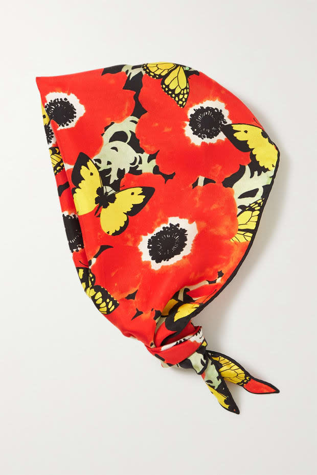<p>Loewe Printed Silk Twill Scarf, $265, <a href="https://rstyle.me/+C5UZP3d3K425v9RMyI6FJg" rel="nofollow noopener" target="_blank" data-ylk="slk:available here;elm:context_link;itc:0;sec:content-canvas" class="link ">available here</a>. </p>