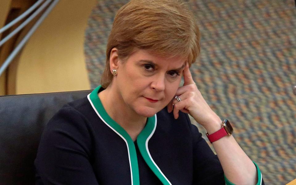 Nicola Sturgeon's government has published figures showing Scotland's notional deficit has increased again - PA