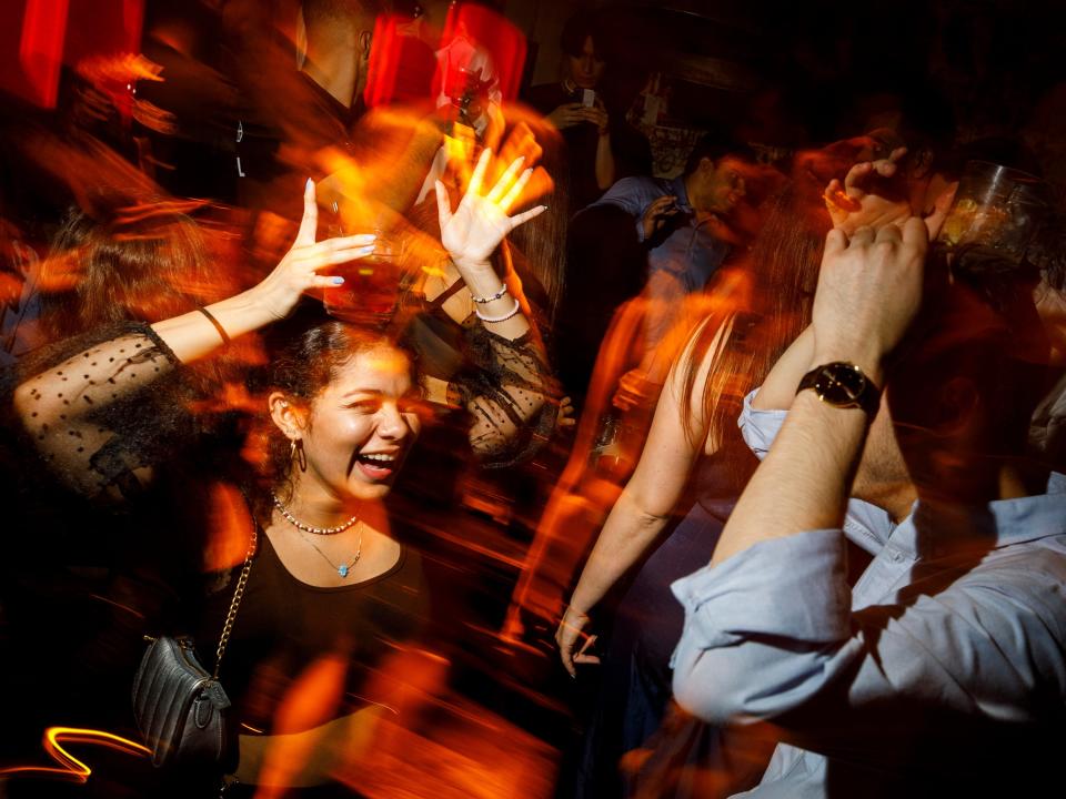 Bostonians dance through the night at Mariel Underground, a nightclub in downtown Boston on June 24, 2022.