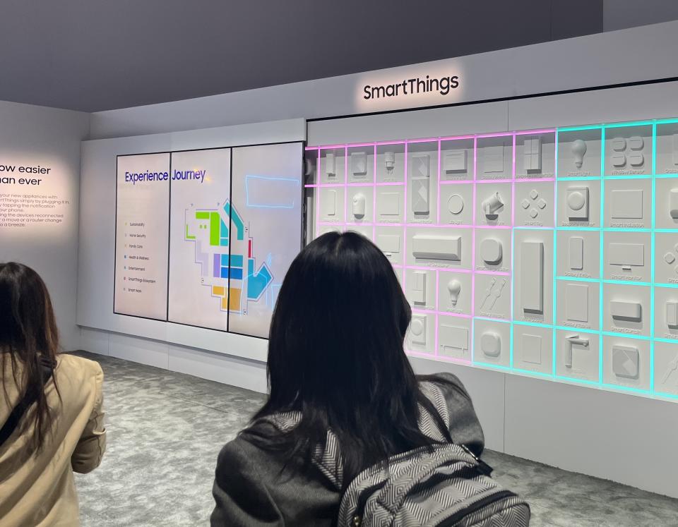 Samsung SmartThings Booth Display at CES 2023 at Las Vegas Convention Center 