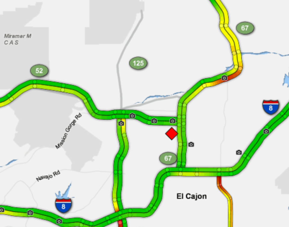 Closure at SB SR-67.