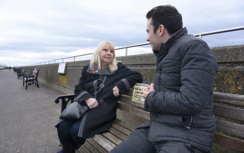 Ann Davies talks to Luke Mintz about why Burnham-on-Sea's 'chatty bench' has proved so popular - Credit: &nbsp;JAY WILLIAMS