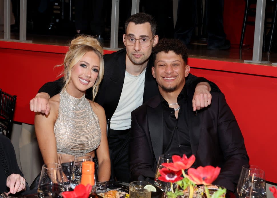 Brittany Mahomes, Jack Antonoff and Patrick Mahomes attend the 2024 TIME100 Gala at Jazz at Lincoln Center on April 25, 2024 in New York City.