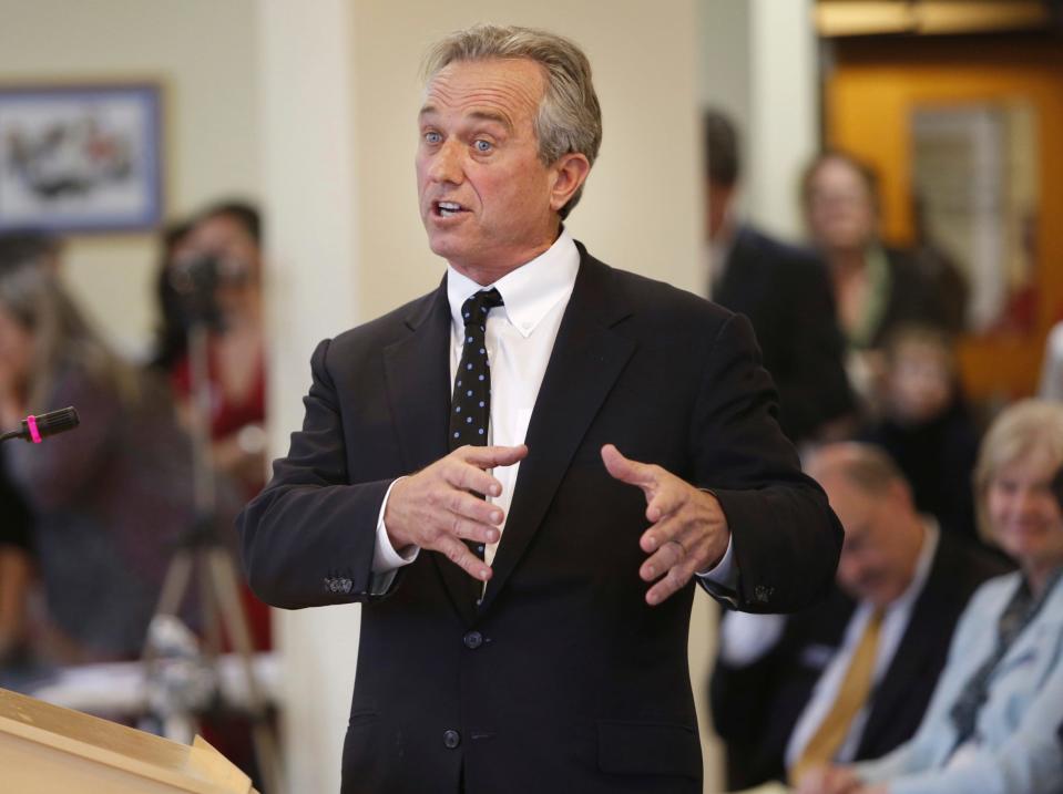 Robert F. Kennedy Jr. speaks at a vaccine hearing