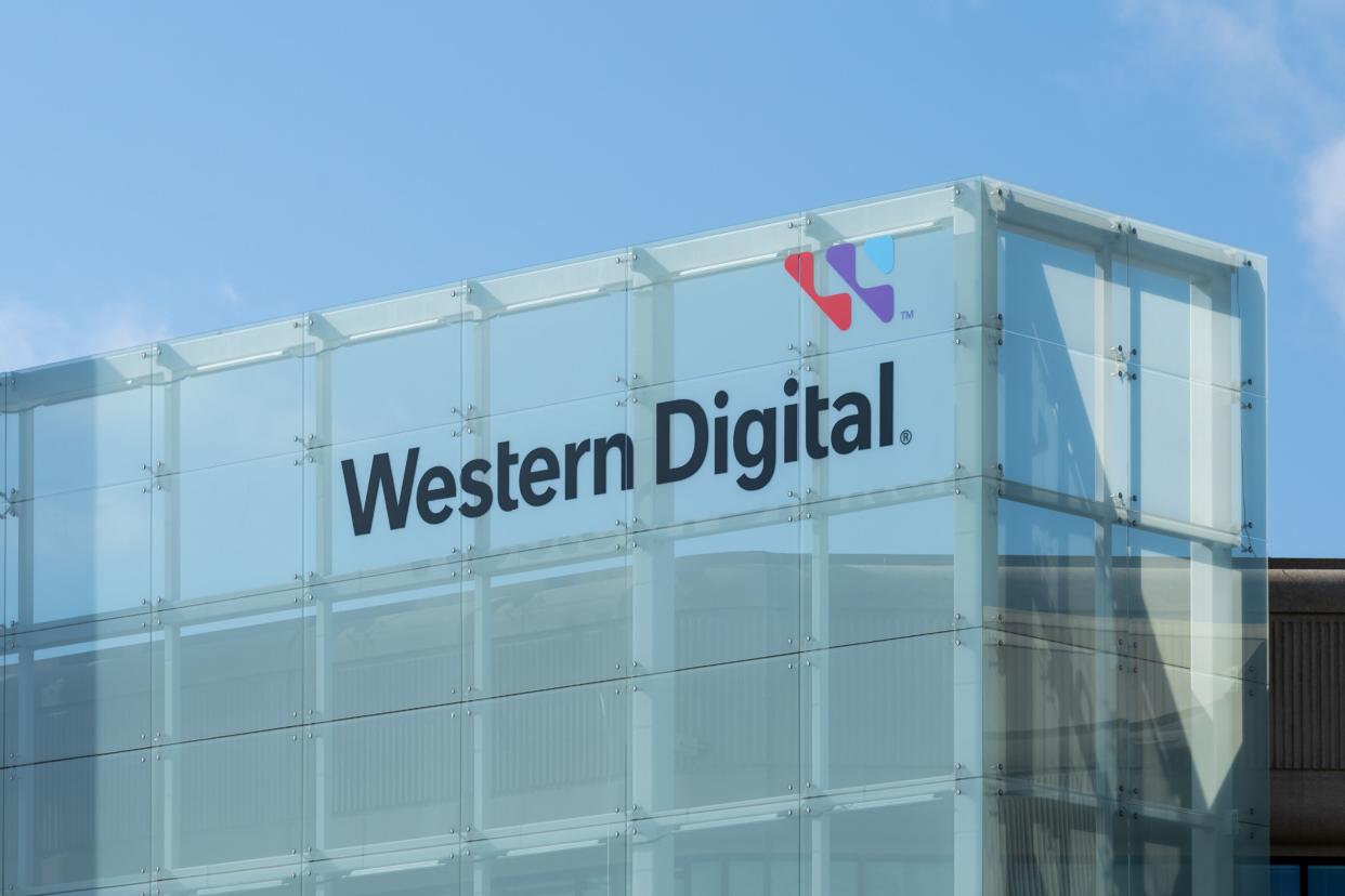 Western Digital headquarters in San Jose, California, USA - June 8, 2023.Western Digital Corporation is an American computer drive manufacturer and data storage company.