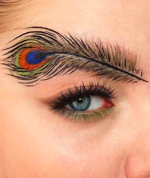 Peacock brows