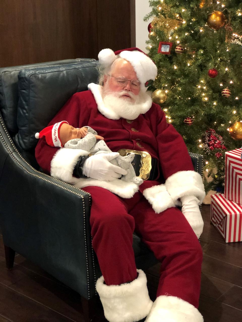 Samuel Turner is pictured at 15 days old with Santa Claus at a Christmas brunch at Valhalla Golf Club on Dec. 1.