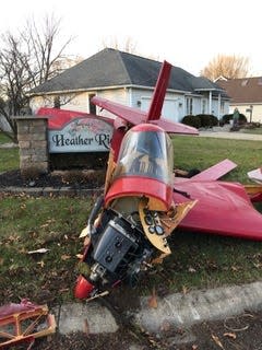 A small aircraft crashed near a subdivision in western St. Joseph County on Monday, Dec. 13, 2021.