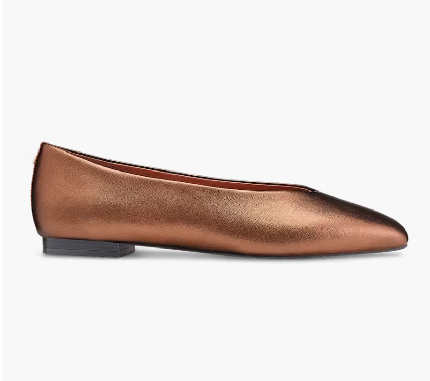 Birdies The Crane ballet flat in "Copper Leather."