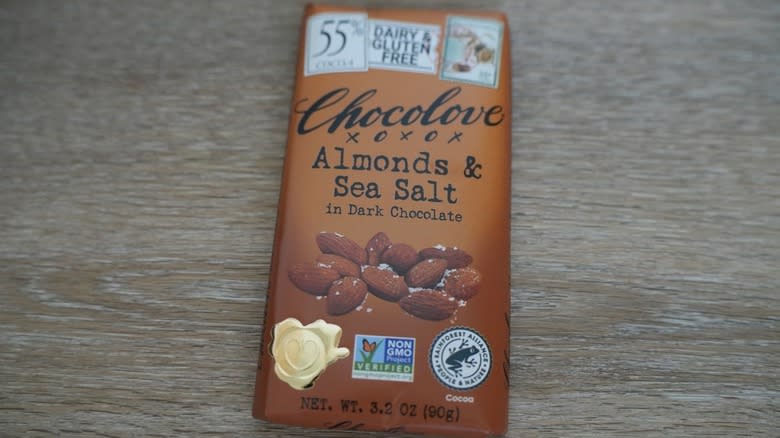 Chocolove Almonds & Sea Salt in Dark Chocolate bar