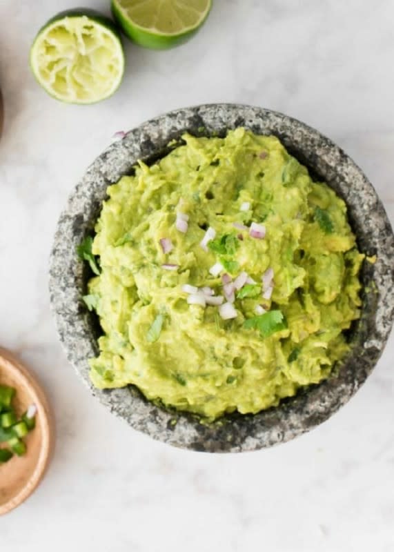 <p>Simply Recipes</p><p>If you love the lime- and cilantro-spiked guacamole from Chipotle Mexican Grill, then this recipe is for you.</p><p><strong>Get the recipe: </strong><a href="https://www.simplyrecipes.com/recipes/copy_cat_chipotle_guacamole/?utm_source=pinterest&utm_campaign=201908&utm_content=oneimagetoptext" rel="nofollow noopener" target="_blank" data-ylk="slk:Copycat Chipotle Guacamole;elm:context_link;itc:0;sec:content-canvas" class="link ">Copycat Chipotle Guacamole</a></p>