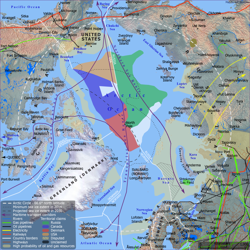 Arctic map