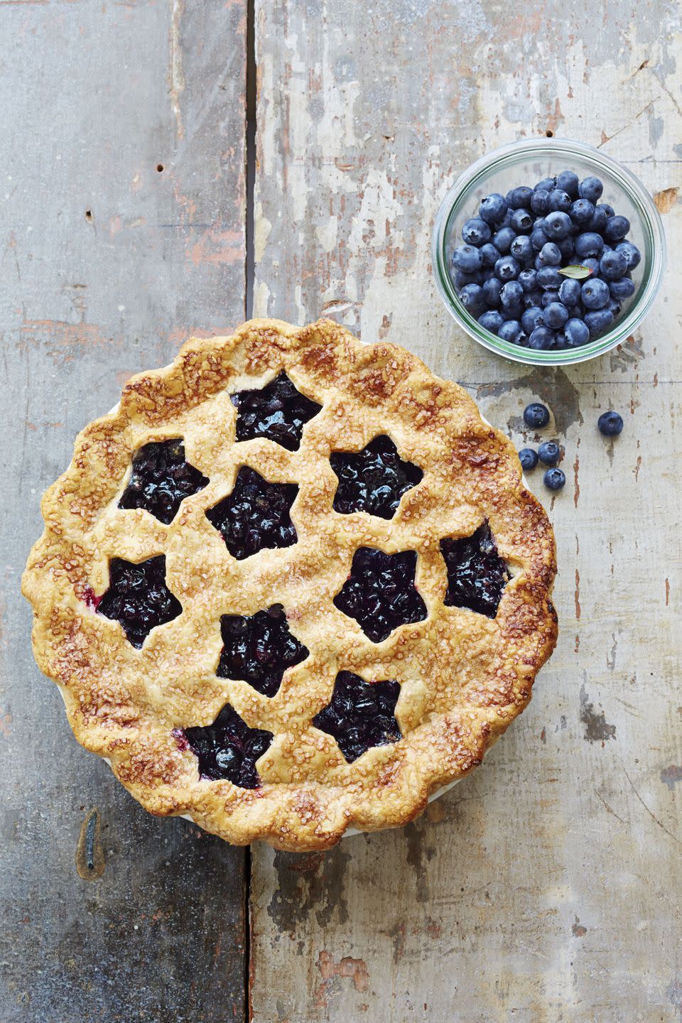 Cutaway Blueberry Pie