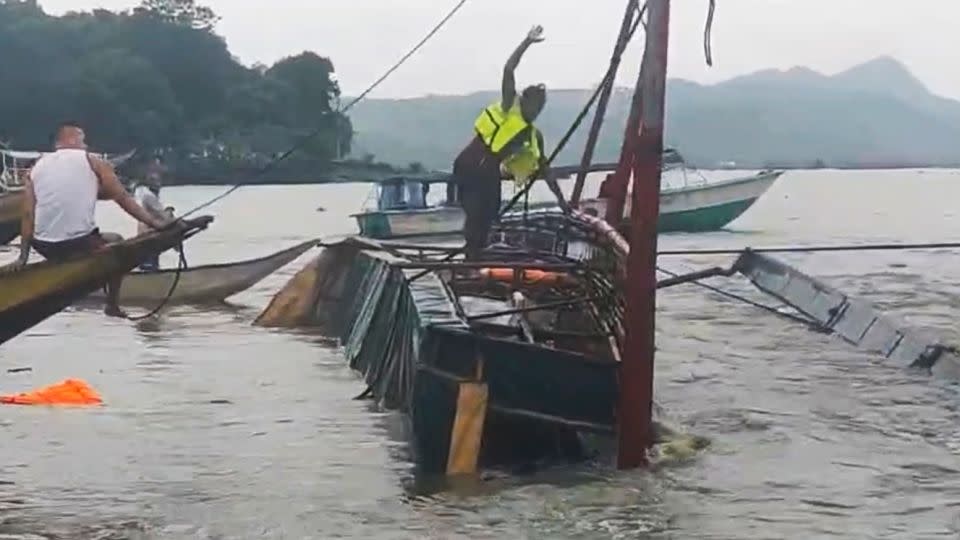 The Philippine Coast Guard launched rescue operations after a wooden boat sank on July 27. - AP