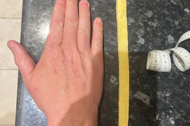 A chip measuring over 10 inches, found by Oliver Baty, 9, from Northumberland.