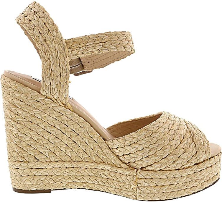 steve madden, raffia, raffia shoes, wedge sandals, summer 2020 shoe trends, fall 2020 shoe trends, shoes