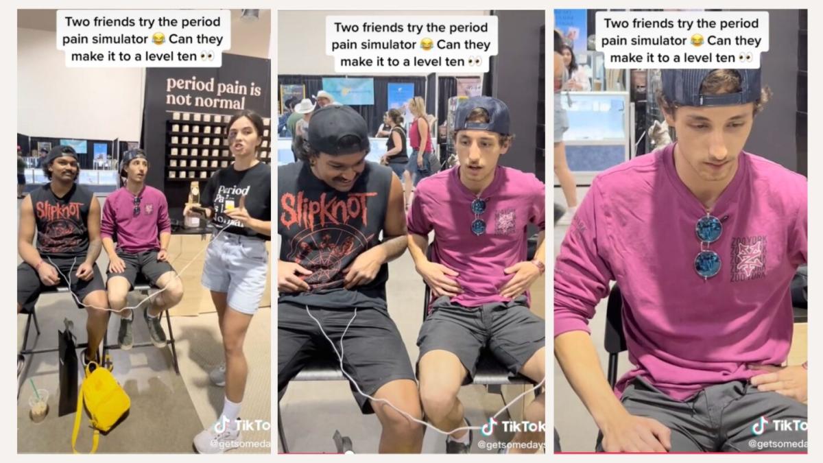 Viral TikTok Shows Friend Group Trying Period Cramp Simulator