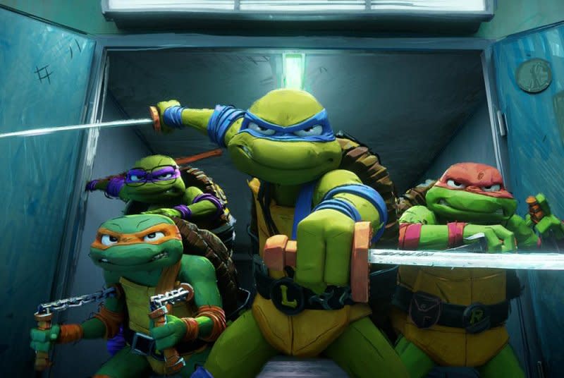 From left to right, Donatello, Michelangelo, Leonardo and Raphael return in "Teenage Mutant Ninja Turtles: Mutant Mayhem." Photo courtesy of Paramount Pictures