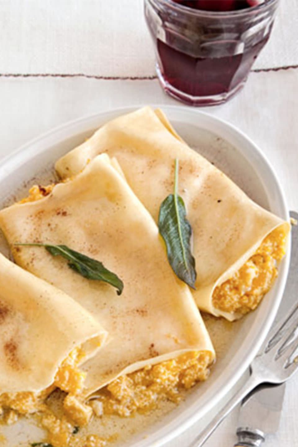 Pumpkin Cannelloni with Sage Brown-Butter Sauce