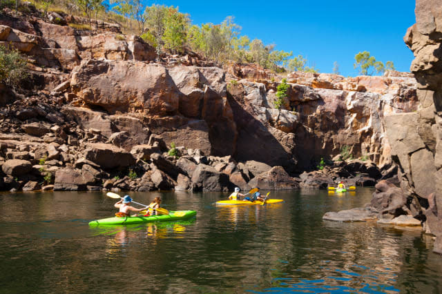 Canoeists in Katherine Gorge Australia