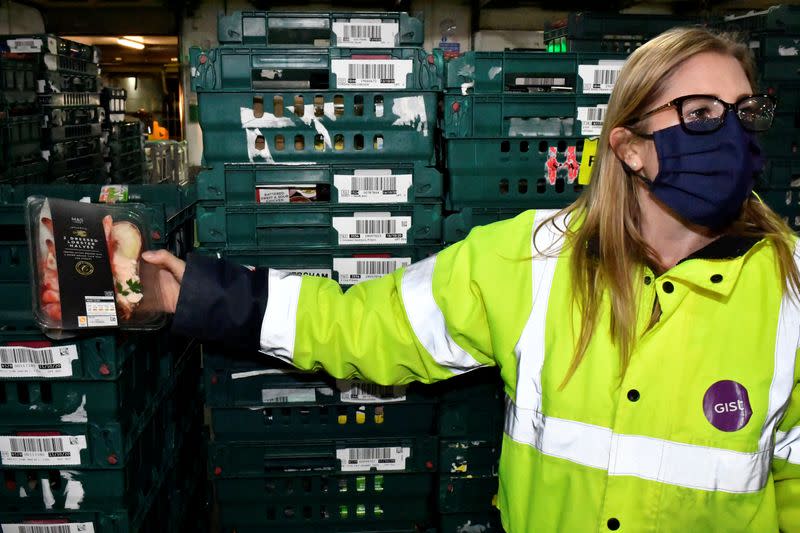 Depot logistics manager Lucy Silva poses with Marks & Spencer new product line, Atlantic Dressed Lobster