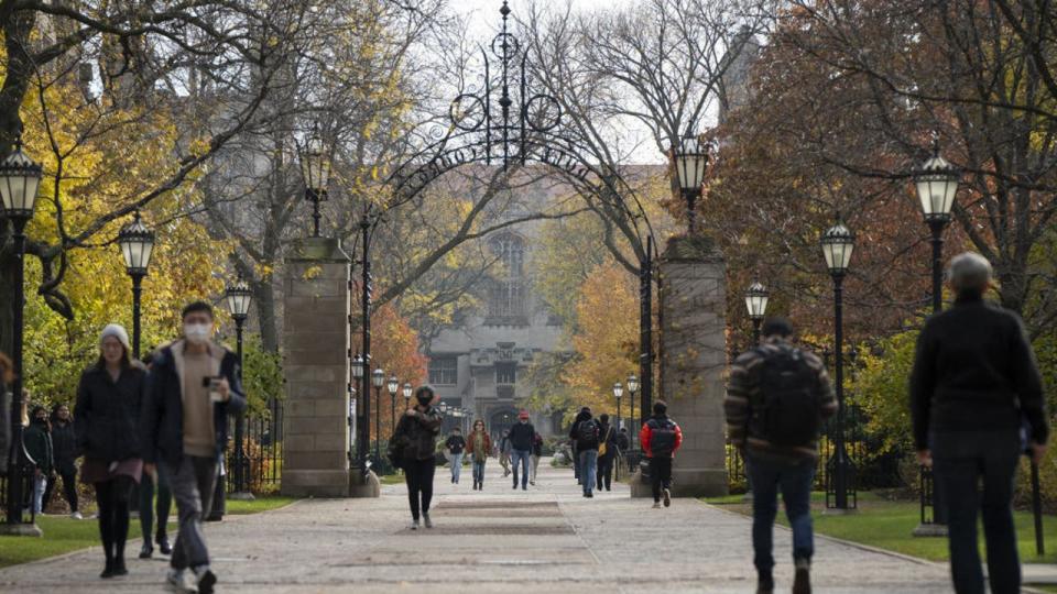 <div>The University of Chicago campus Tuesday, Nov. 16, 2021. (E. Jason Wambsgans/Chicago Tribune/Tribune News Service via Getty Images)</div>