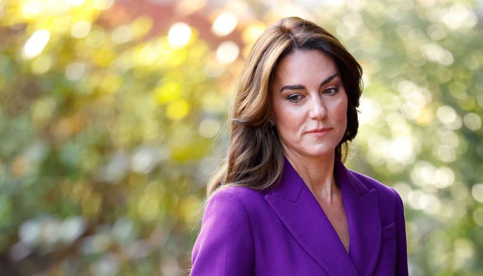 Kate Middleton in purple blazer