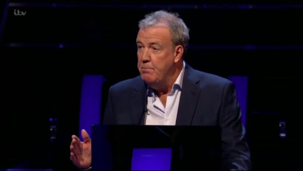 jeremy clarkson on who wants to be a millionaire