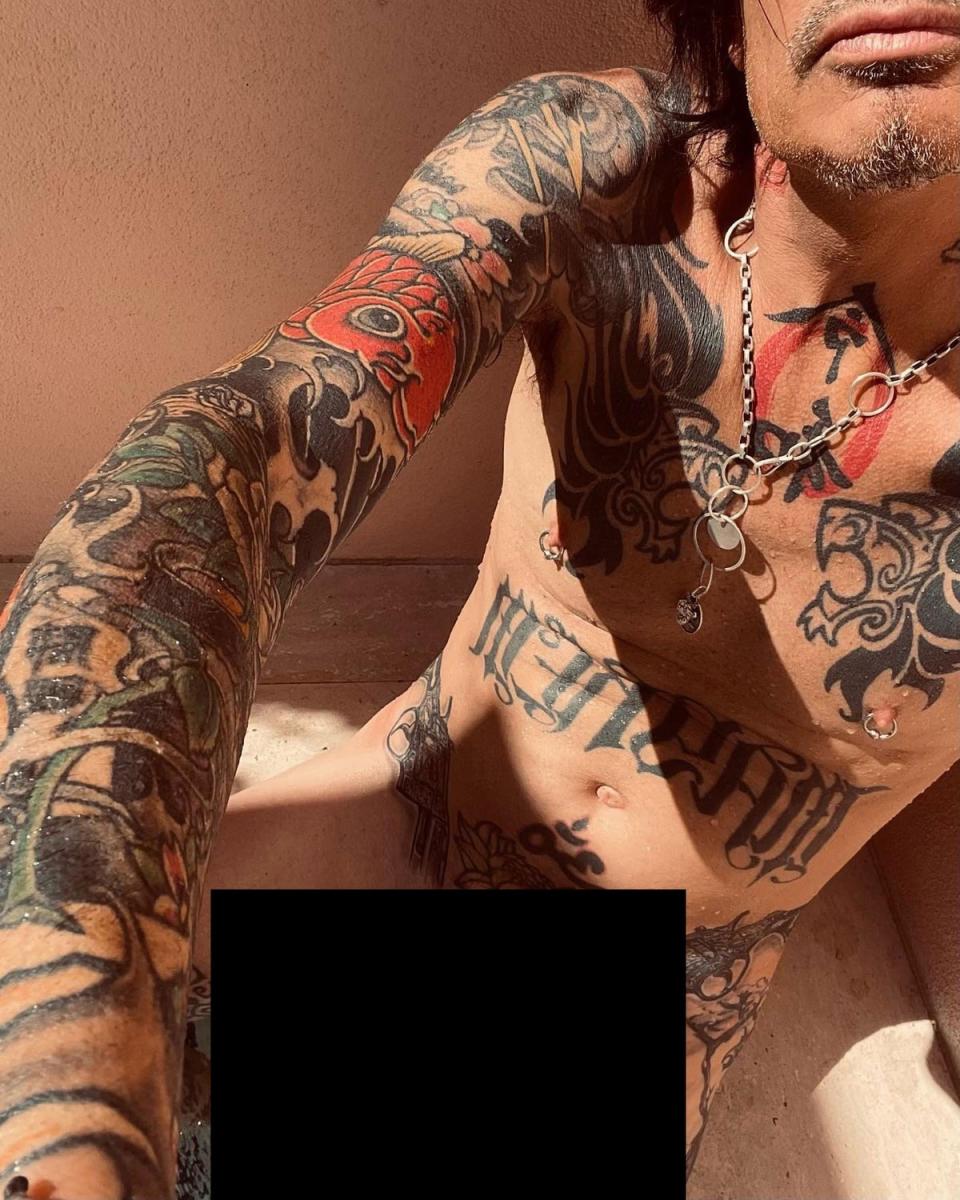 Tommy posted an image of himself fully nude on Instagram before it was removed (Tommy Lee / Instagram)