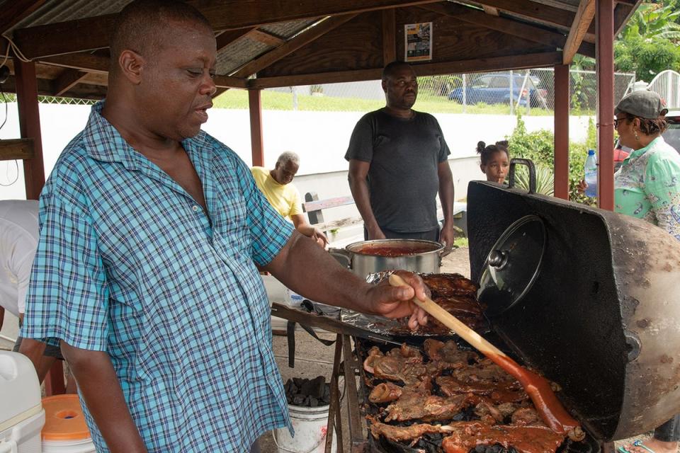 Roger’s BBQ station in St Paul’s (Radhika Aligh)