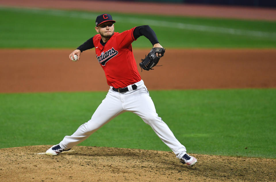 Cam Hill of the Cleveland Indians