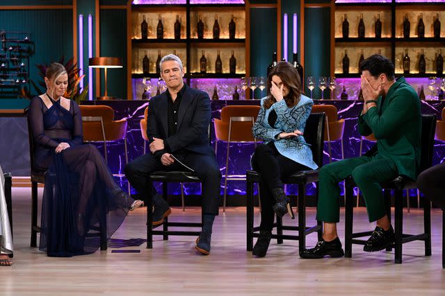 <p>Griffen Nagel/Bravo</p> (L-R) Ariana Madix, Andy Cohen, Lisa Vanderpump and Tom Sandoval at the season 11 'Vanderpump Rules' reunion