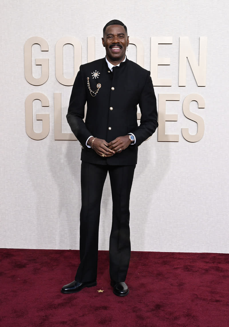 Colman Domingo, custom Louis Vuitton suit, Golden Globe Awards 2024, Jan. 7, Los Angeles