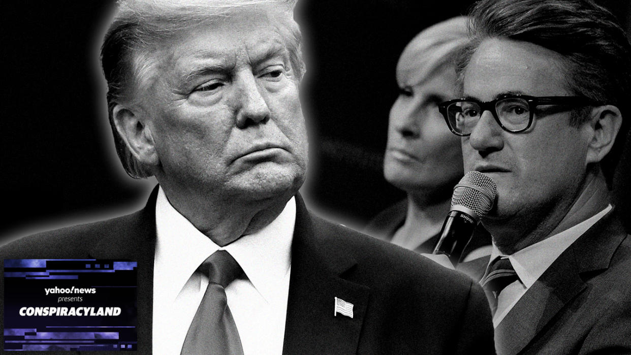 President Donald Trump, Mika Brzezinski and Joe Scarborough. (photo illustration: Yahoo News; photos: AP, Shannon Finney/WireImage via Getty Images)