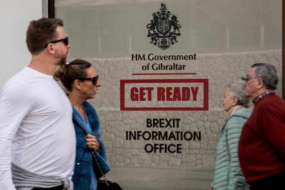 Brexit information office in the British territory of Gibraltar (AP)